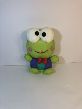Vintage 1996 Sanrio Keroppi Frog Nylon Plush Stuffed Animal 13 " 90 