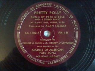 Alan Lomax,  B May,  P Steele Lady Of Carlisle & Pretty Library Of Congress Lc1702