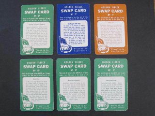 6 diff Australian Golden Fleece Swap Cards 2