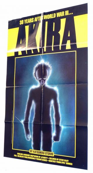 Akira Promotional Poster 21 X 34 Inches Folded 1988 Marvel/epic Comics