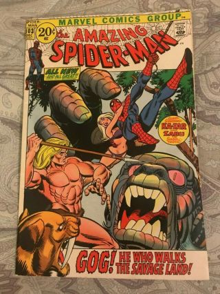 Spider - Man 103 Marvel Comics 1971 Gil Kane & Roy Thomas Kazar