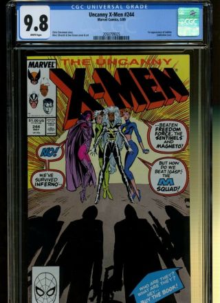 Uncanny X - Men 244 Cgc 9.  8 | Marvel 1989 | 1st Jubilee - Jubilation Lee.
