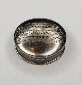 Vintage Boma Signed Hinged 925 Stamped Sterling Silver Pill Trinket Snuff Box