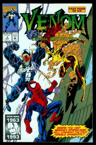 Marvel Venom Lethal Protector 4 1st Female Symbiote Scream Nm,  /nm/m 9.  6 - 9.  8