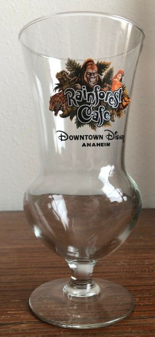 Collectable Downtown Disney Anaheim Rainforest Cafe Hurricane Glasses 3