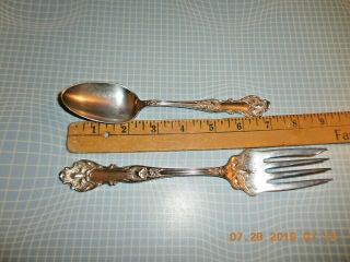 Vintage Meat Fork And Serving Spoon,  1847 Rogers Bros,  Charter Oak Pattern