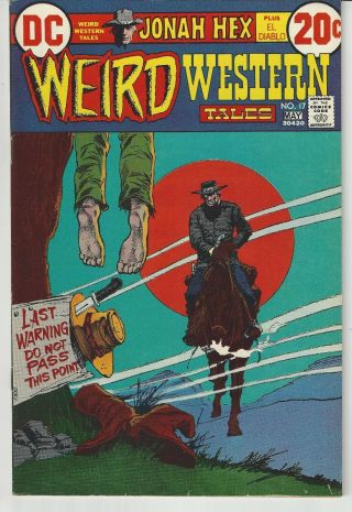 Weird Western Tales 17 In Vf,  Early Jonah Hex 1973