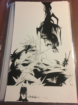 Batman And The Maxx Fine Art Print Signed And Sketch By Jae Lee 20/25