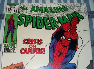 The Spider - Man 68 Crisis On Campus From Jan.  1969 In Fine