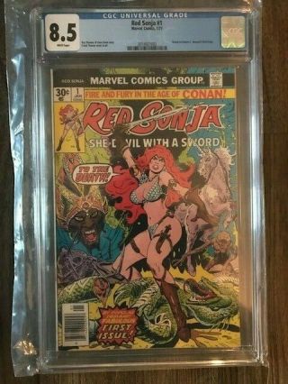 Red Sonja 1,  Cgc 8.  5,  Marvel Comics,  1/77 White Pages