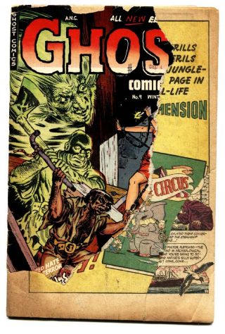 Ghost 9 Pre - Code Horror Comic 1953 Fiction House - Rare