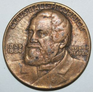 1931 Cyrus Mccormick Centennial Of Reaper So - Called Dollar Hk - 460 Medallic Arts