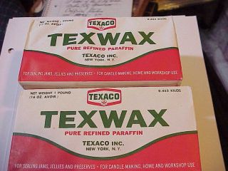 2 Pounds Nos Texaco Texwax Parafin Canning Candle Making Crafts Modeling