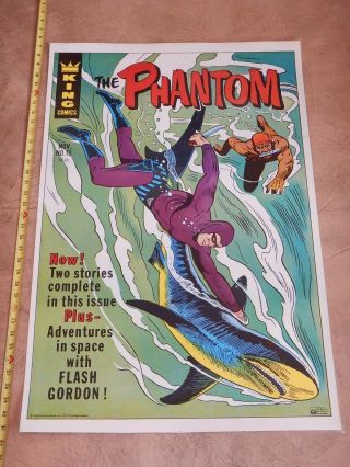Vintage,  1971 The Phantom - King Comics Cover Poster,  23 " X 35 "