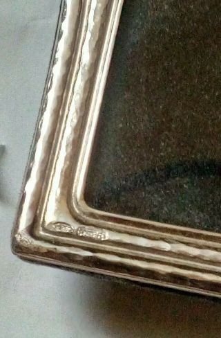 Vintage ARTS & CRAFTS Sterling Silver Small Minature Photo Frame.  925 4