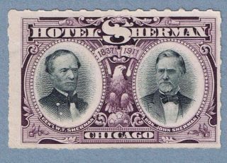 4 1911 Cinderella USA Poster stamps Hotel Sherman Luggage Labels 2305 5