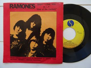 1980 Ramones Baby I Love You 7/45 Portugal Special Edition Rare Punk Rock