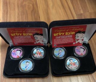 Betty Boop Officially Licensed Set Of 2 United States Quarters Us Currency