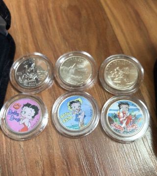 Betty Boop Officially Licensed Set Of 2 United States Quarters US Currency 3