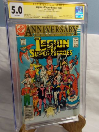 Legion Of - Heroes 300 Cgc Ss 5.  0 Signed By Neal Adams & Keith Giffen 9/16