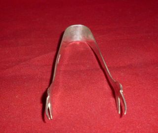Vintage Claw Shape Solid Silver Tongs,  Viner ' s Ltd,  Sheffield 1958 2