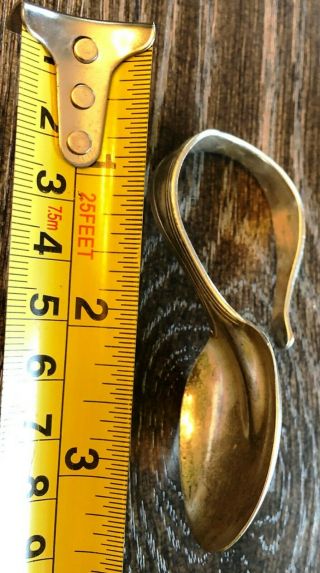 Antique Sterling Silver Curved Handle Baby Spoon - 22 Grams