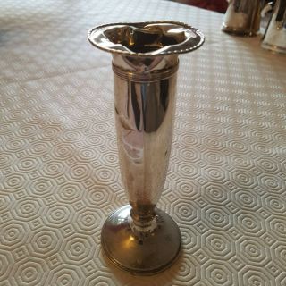 Antique Solid Silver Bud Vase (dented)