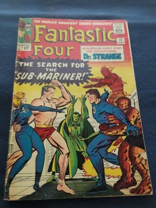 Marvel Comic Books Silver Age Fantastic Four 27 June 1964 " Sub - Mariner " 12 Cent