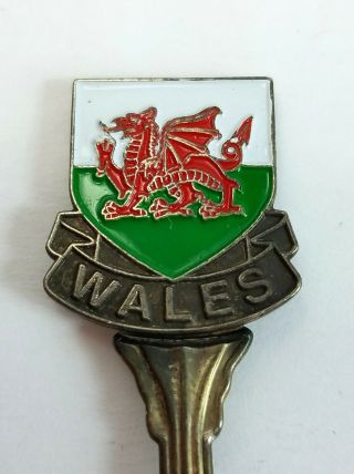 Vintage Wales Dragon Souvenir Spoon Silver Plated Ssl