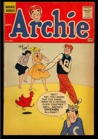 Archie Comics 113 Early Silver Age Betty & Veronica Teen 1960 Vg