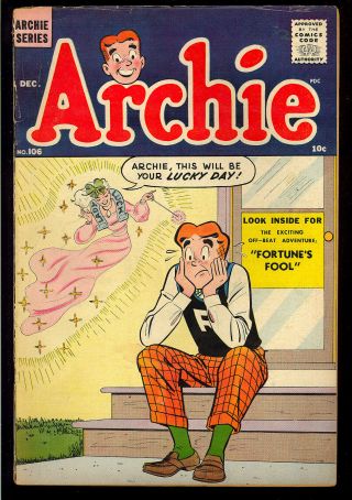 Archie Comics 106 Early Silver Age Betty & Veronica Teen 1959 Vg -