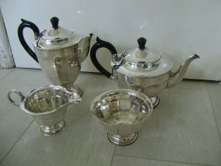 Antique Epn Tea Set Teapot Coffee Pot Milk Jug And Sugar Bowl Sheffield England