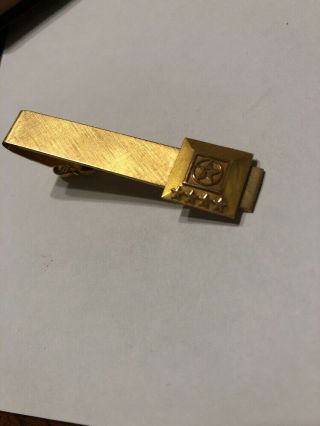 Vintage Texaco Tie Clip Clasp Bar 12k Gold Filled Balfour Service Pin