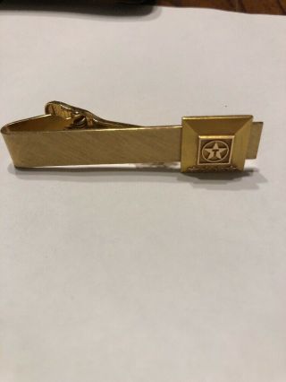 Vintage Texaco Tie Clip Clasp Bar 12k Gold filled BALFOUR Service Pin 3