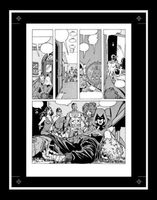 George Perez Teen Titans 26 Rare Production Art Pg 23 Monotone