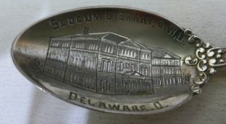 Ohio Wesleyan.  University Slocum Library,  Sterling Silver Souvenir Spoon,  5 "