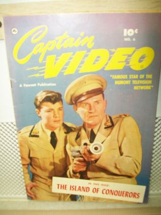 Captain Video 6 (1951) Old Golden Age Comic Fawcett Publication Vg/fn