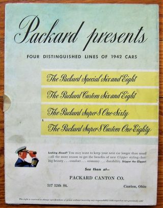 1942 Packard " Clipper " Dealer Showroom Sales Brochure,  Oem
