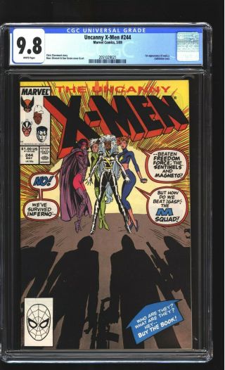Uncanny X - Men 244 Cgc 9.  8 Nm/mint 1st Jubilee Marc Silvestri Cover Marvel 1989