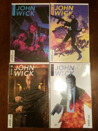 John Wick 1 Comic A,  B,  C,  D Cover Set 1st Appearance Of John Wick