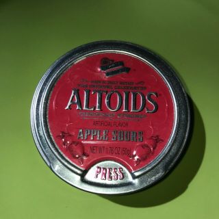 Rare Vintage Altoids Apple Sours Empty Tin