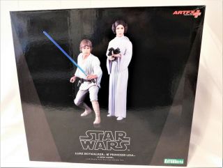 Kotobukiya Artfx,  Star Wars Luke Skywalker And Princess Leia,  Pre - Painted