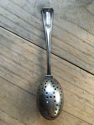 Sterling Silver Tea Infuser Strainer Spoon Signed E & J B Teaspoon