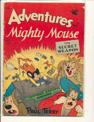 Adventures Of Mighty Mouse 4 Fair/good Cond.  Cover Detached