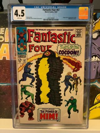 Fantastic Four 67 (1967) Cgc 4.  5 1st App.  Him/adam Warlock