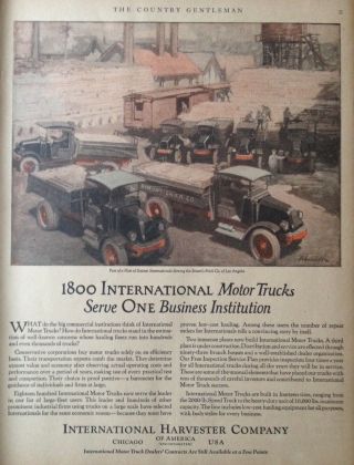 1923 Ad.  (xd21) International Harvester Co.  Truck Line At Simon 
