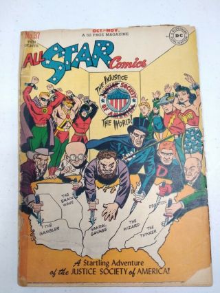Dc All - Star Comics 37 First Appearance And Origin Of The Injustice Society