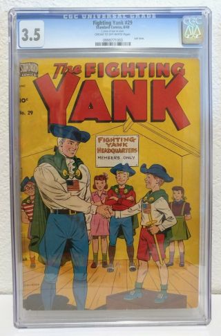 Fighting Yank 29 (1949) Cgc 3.  5 Vg - :: Alex Schomberg Cover Jerry Robinson Art