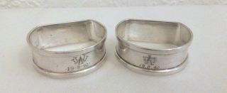 B ' HAM 1934 SOLID SILVER NAPKIN RINGS HENRY GRIFFITH & SONS LTD 2
