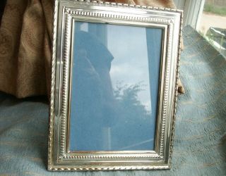 Old Vintage Silver Plated Elegant Edwardian Style Oblong Photo Frame Picture